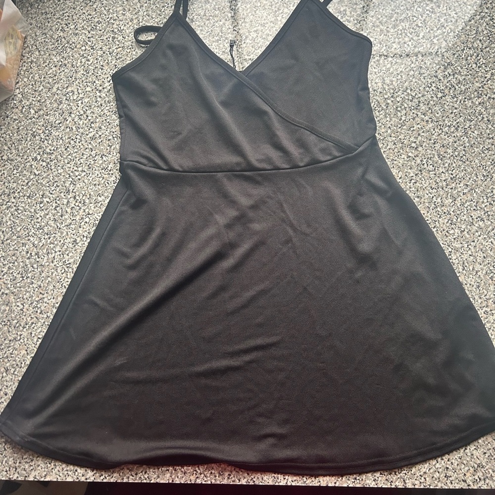 Boohoo Strappy Plunge Mini Sundress